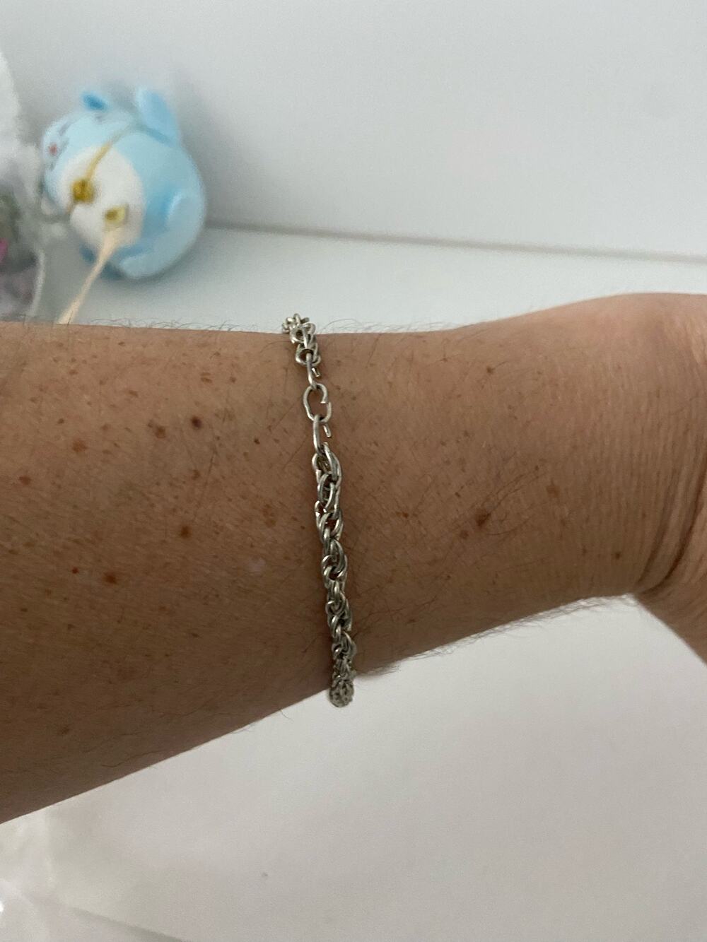 chain bracelet silver tone